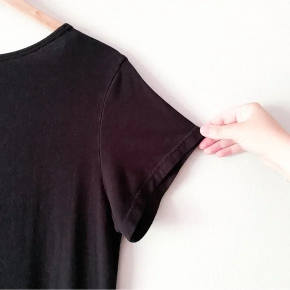 Smash + Tess Sunday Romper Short Sleeve V-Neck Ankle Midnight Black Small - Picture 4 of 11